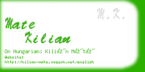 mate kilian business card